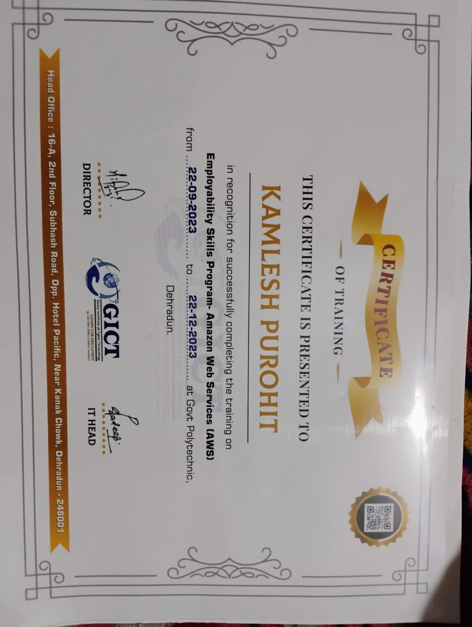 AWS Employability Skills Certificate