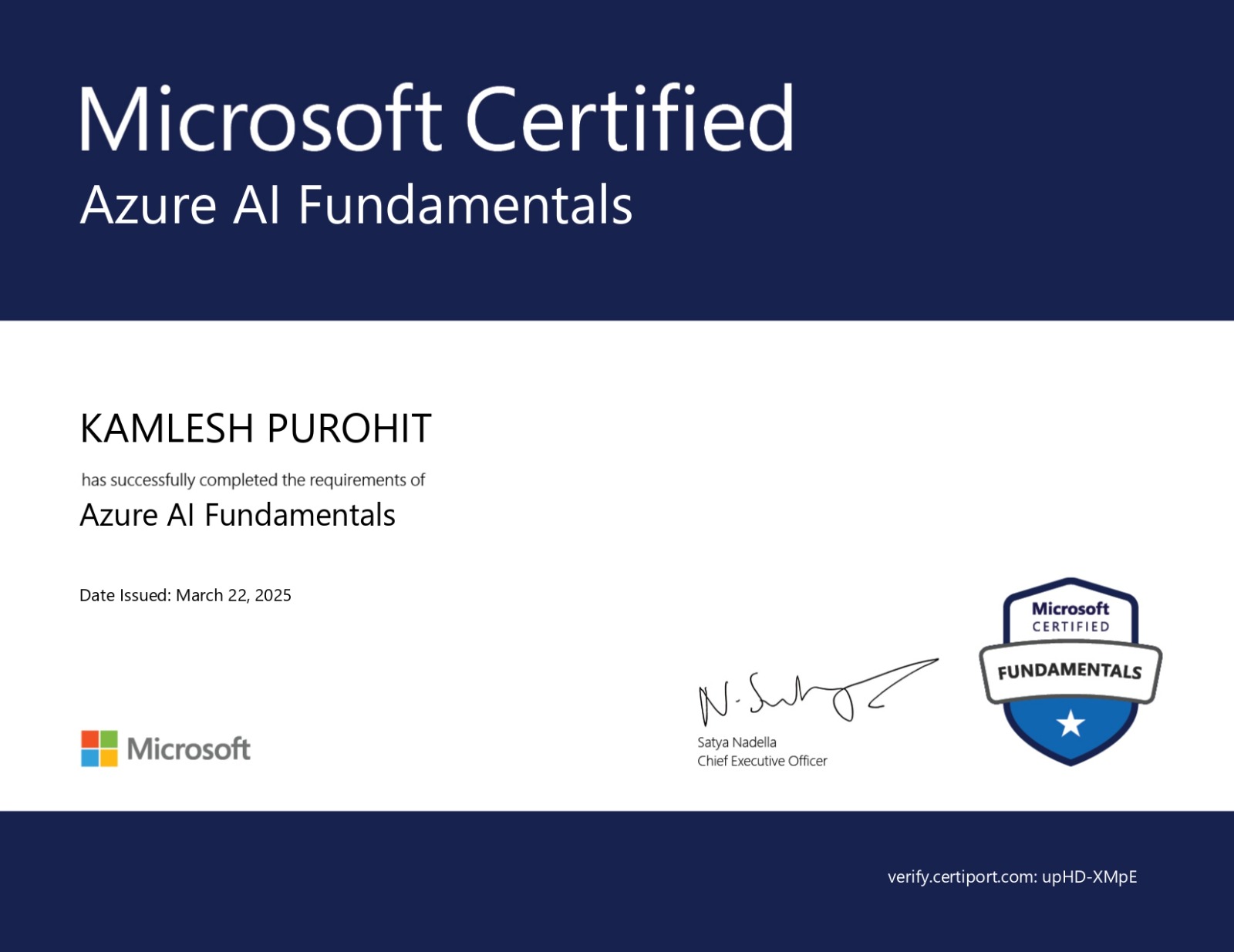 Microsoft Certified: Azure AI Fundamentals